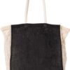 Black/Natural Kimood SHOPPING BAG WITH MESH GUSSET Táskák és Kiegészítők