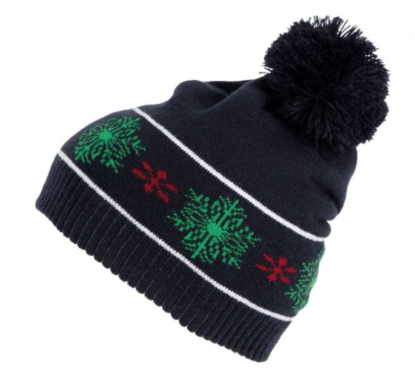 Night Navy K-UP BEANIE WITH CHRISTMAS PATTERNS Sapkák