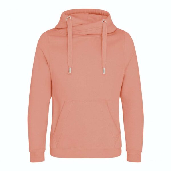 Dusty Pink Just Hoods CROSS NECK HOODIE Pulóverek