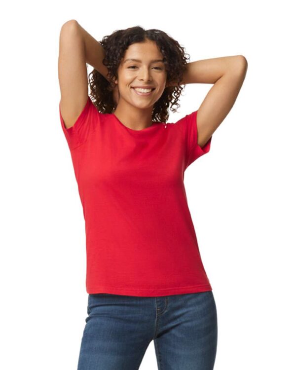 Red Gildan SOFTSTYLE® MIDWEIGHT WOMEN'S T-SHIRT Pólók/T-Shirt