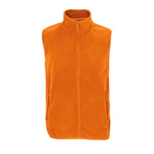 Orange SOL'S SOL'S FACTOR BW - UNISEX MICROFLEECE ZIP BODYWARMER Polár és Softshell