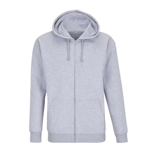 Grey Melange SOL'S SOL'S CARTER - UNISEX FULL-ZIP HOODIE Pulóverek