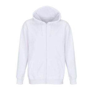 White SOL'S SOL'S CARTER - UNISEX FULL-ZIP HOODIE Pulóverek