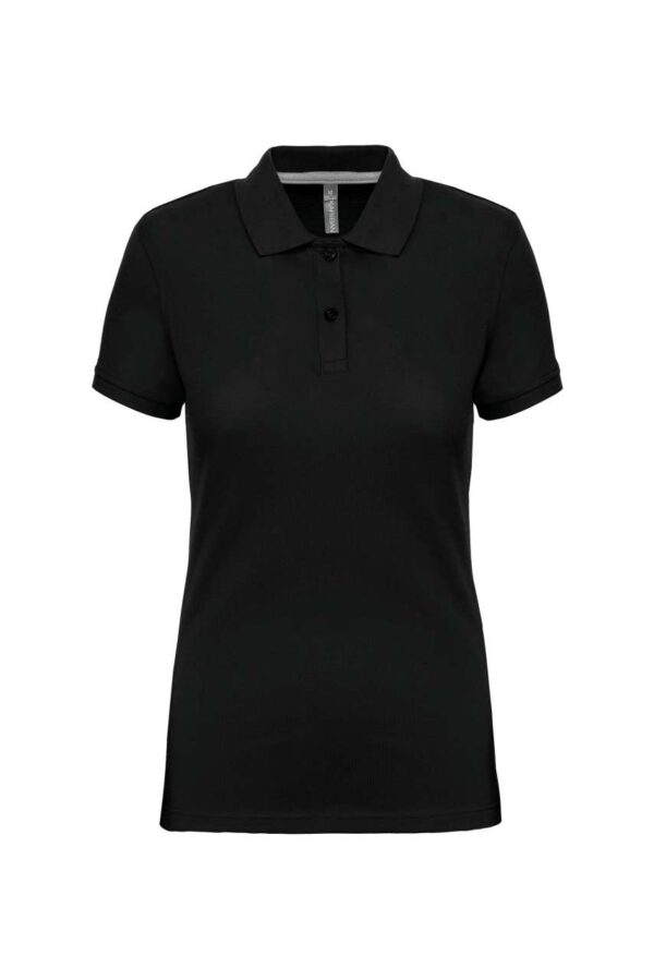 Black Designed To Work LADIES' SHORT-SLEEVED POLO SHIRT Galléros pólók