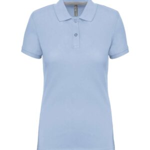 Sky Blue Designed To Work LADIES' SHORT-SLEEVED POLO SHIRT Galléros pólók