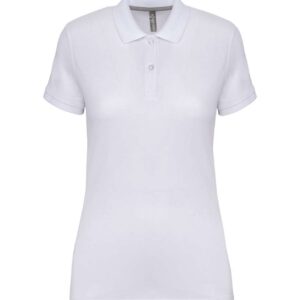 White Designed To Work LADIES' SHORT-SLEEVED POLO SHIRT Galléros pólók