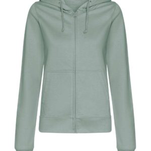 Dusty Green Just Hoods WOMEN'S COLLEGE ZOODIE Pulóverek