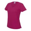 Hot Pink Just Cool V NECK WOMEN'S COOL T Sport