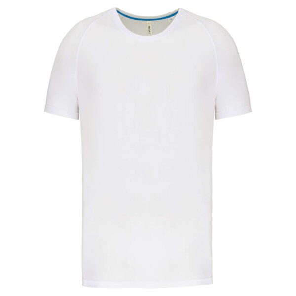 White Proact MEN'S RECYCLED ROUND NECK SPORTS T-SHIRT Sport