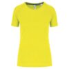 Fluorescent Yellow Proact LADIES' RECYCLED ROUND NECK SPORTS T-SHIRT Sport