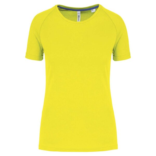 Fluorescent Yellow Proact LADIES' RECYCLED ROUND NECK SPORTS T-SHIRT Sport