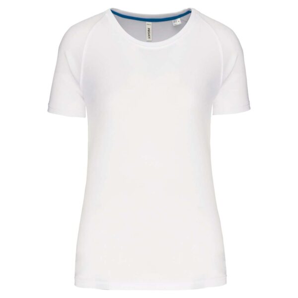 White Proact LADIES' RECYCLED ROUND NECK SPORTS T-SHIRT Sport